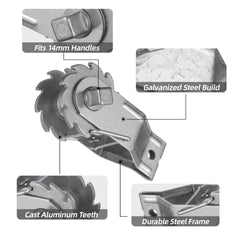 FENSMILE removable handle detail, shows ergonomic leverage advantage