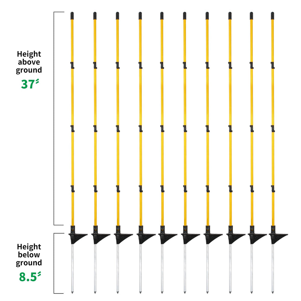 FENSMILE galvanized spike inserted in soil demonstrating secure anchoring