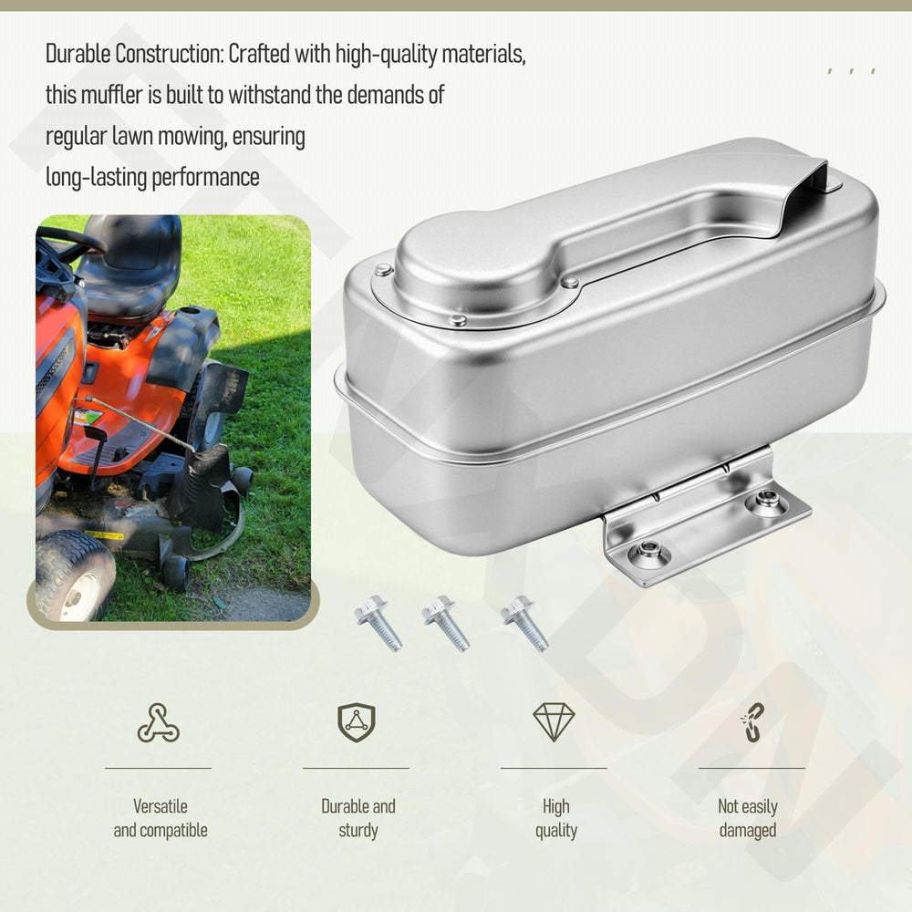 FENXDN muffler next to tools showing installation ease benefit