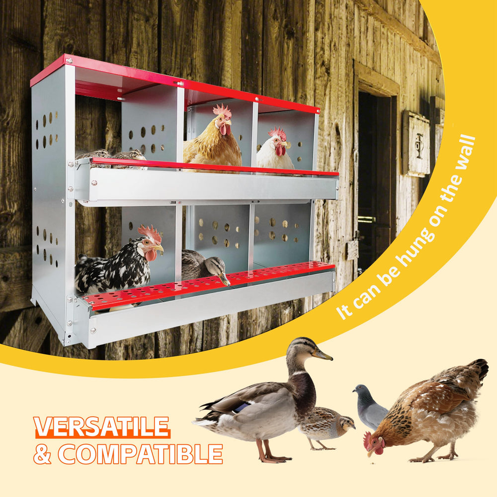FEOKUMO perch and bay entrance for comfortable hen access to nests