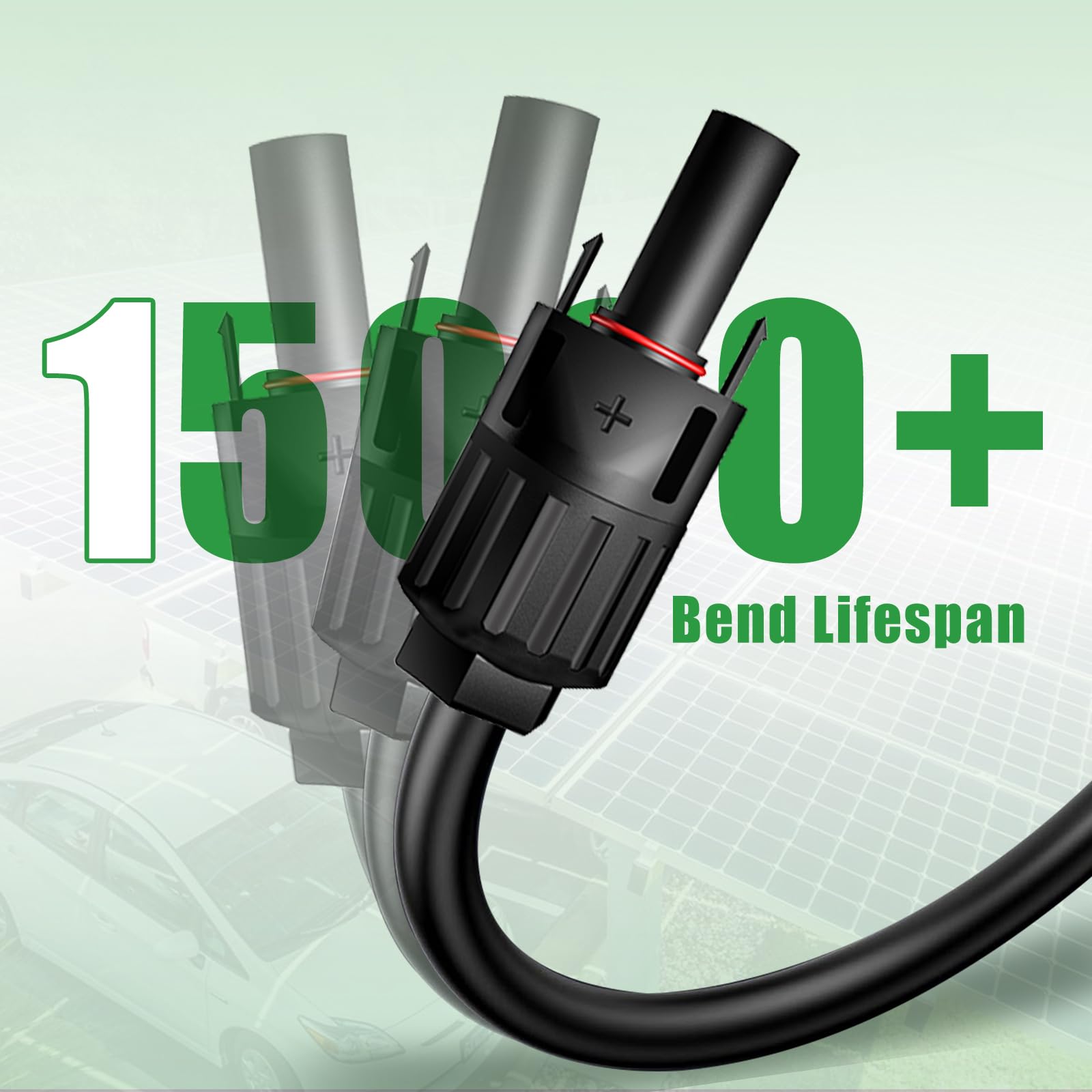 Feotech 20-foot cable laid out for scale beside ruler, easy length planning benefit