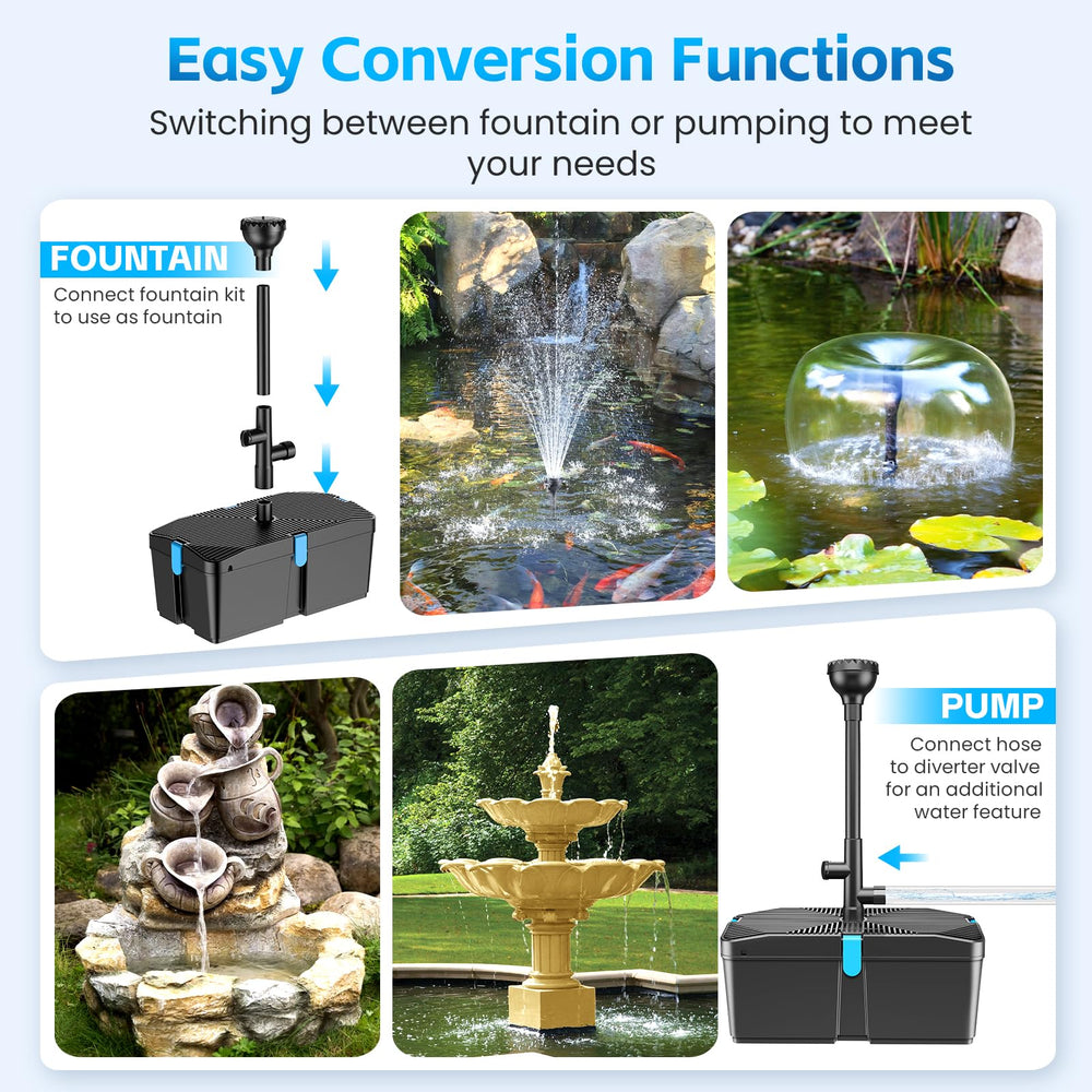 FEOXSHAL three fountain heads displayed to show versatile spray options