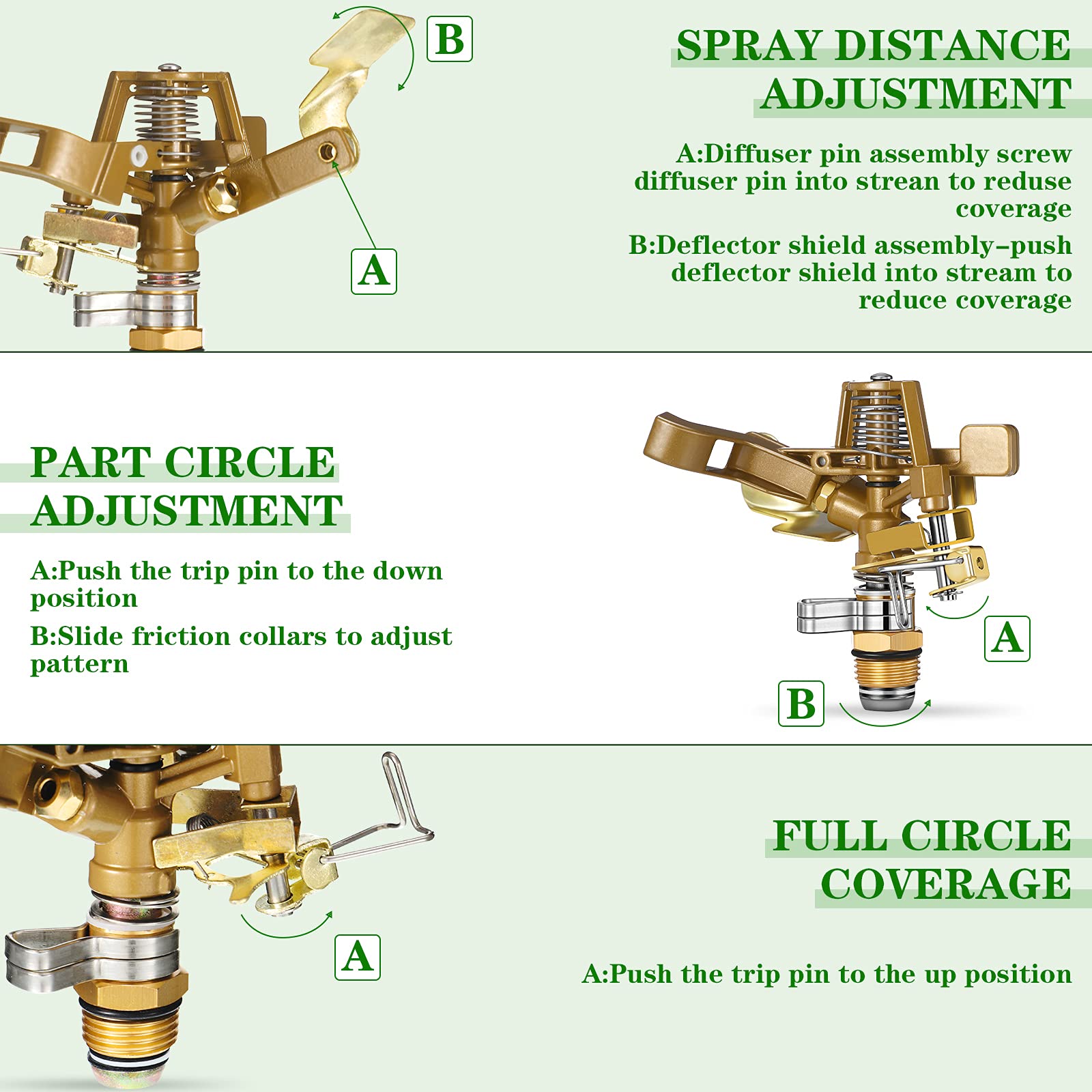 Ferraycle close-up of impact nozzle and spray arm demonstrating adjustable flow benefit