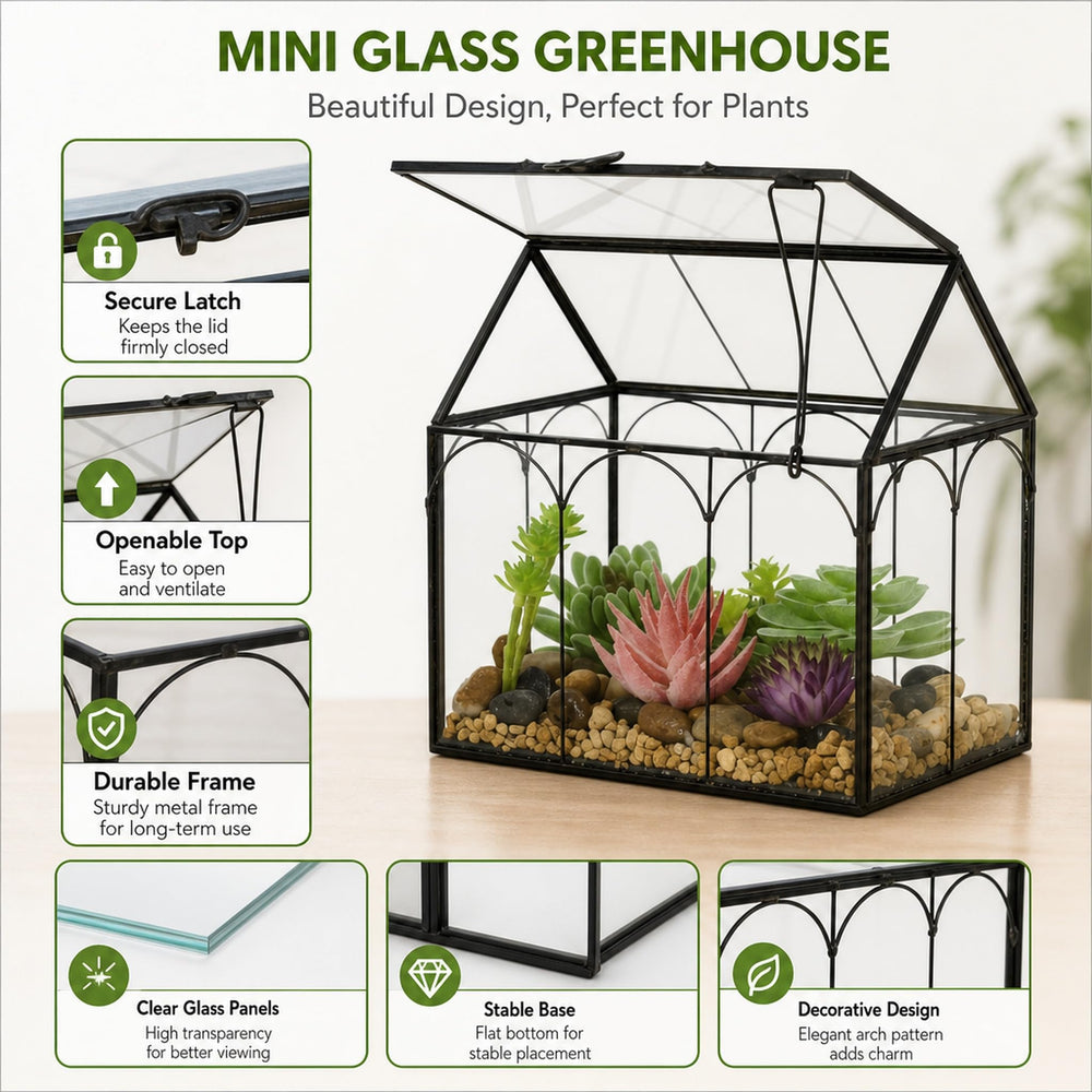 Ferrisland open swing lid demonstrating easy access for planting and care