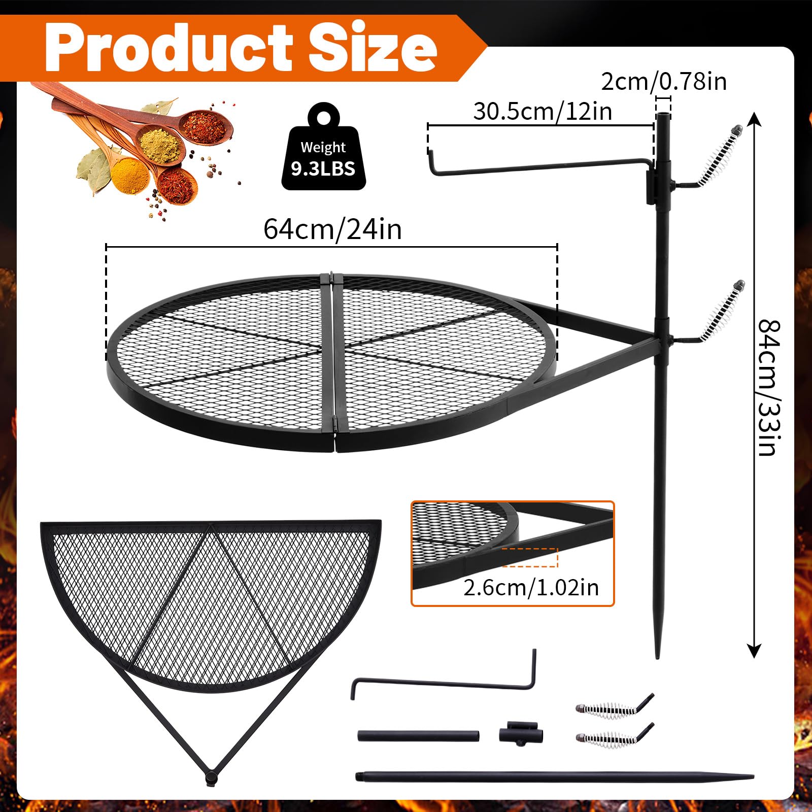 Ferrochef close-up of diamond mesh surface highlighting even heat distribution and durable steel finish