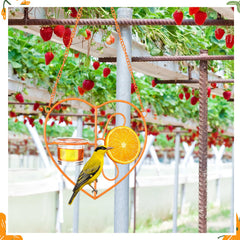 ferrochef feeder with orange halves demonstrating fruit feeding convenience