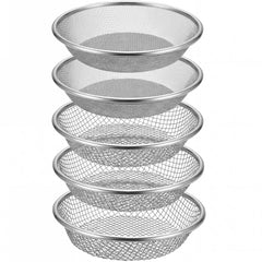 Ferrochef front view of five stacked sieves showing compact kit benefit