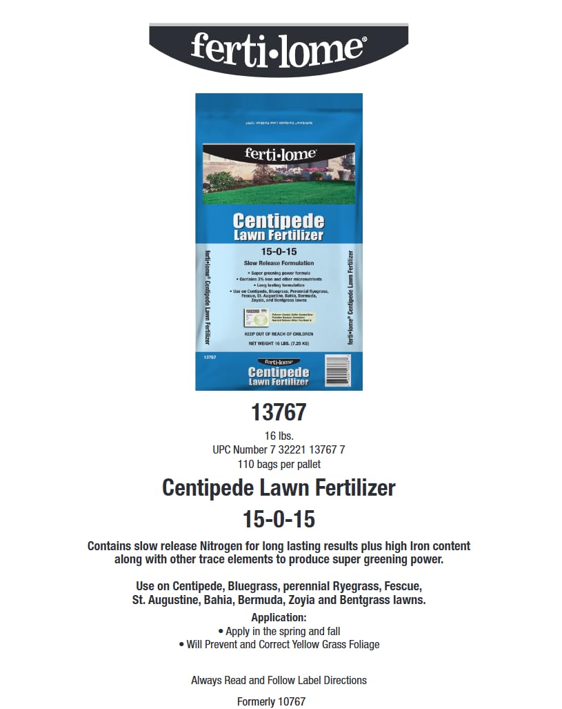 ferti-lome treated centipede lawn showing improved green color and even growth