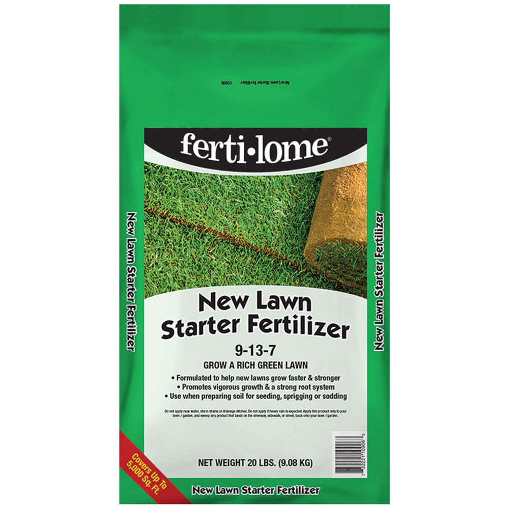 ferti-lome front packaging 20 lb bag showing coverage and nutrient ratio benefits