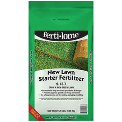 ferti-lome front packaging 20 lb bag showing coverage and nutrient ratio benefits