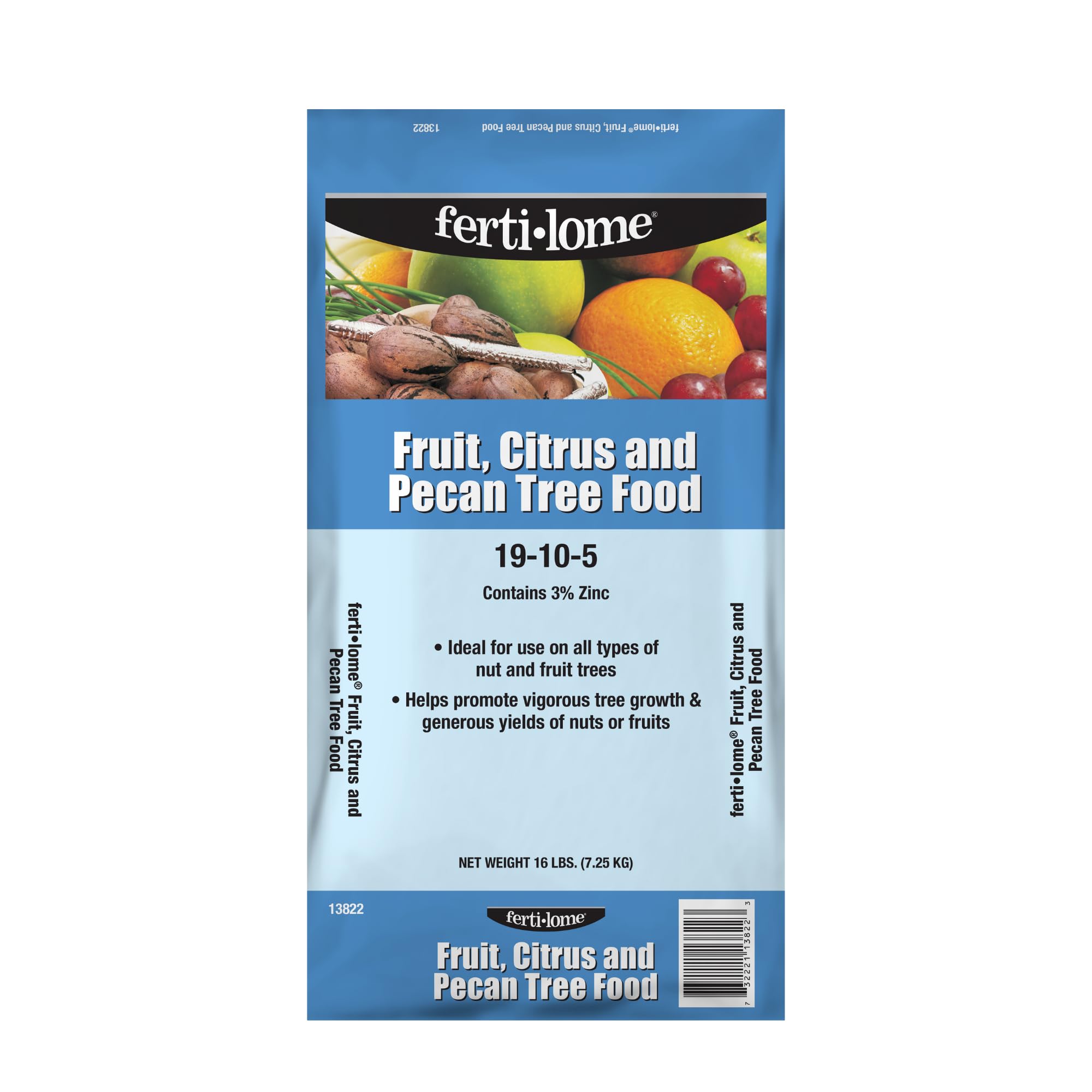 fertilome front packaging showing 16 lb bag and benefits