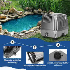 FERUERW diffuser placed on pond bottom producing fine bubbles benefit