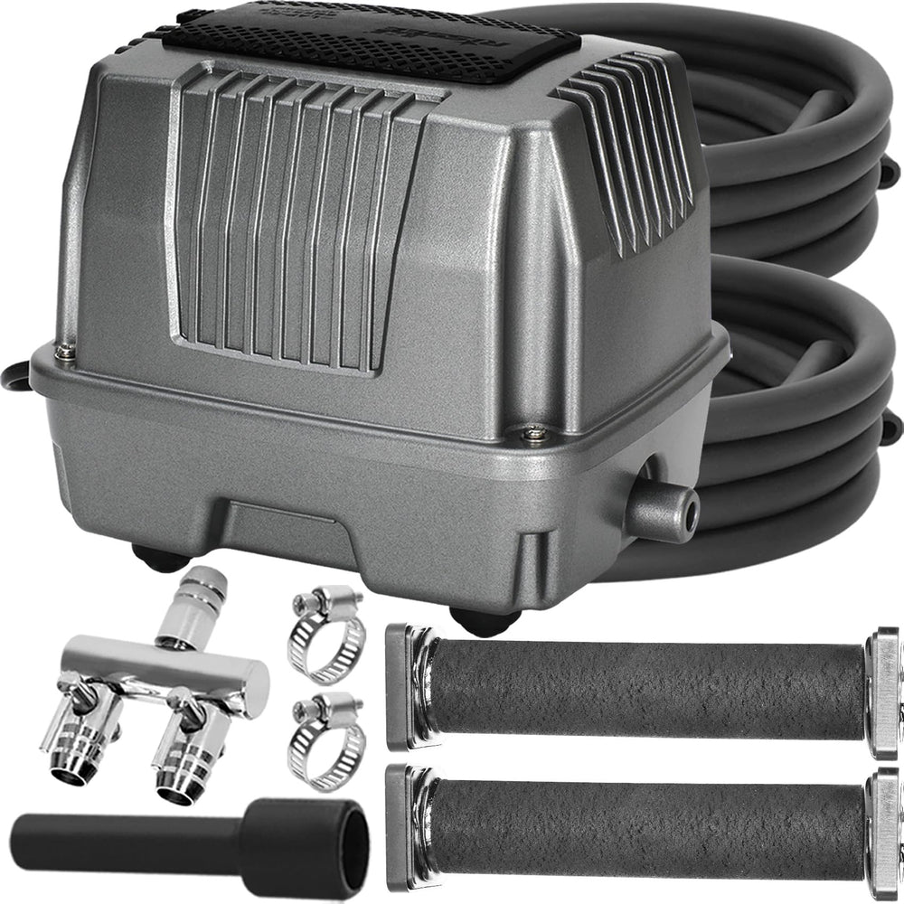FERUERW pump and two 20ft hoses with diffusers showing complete kit benefit