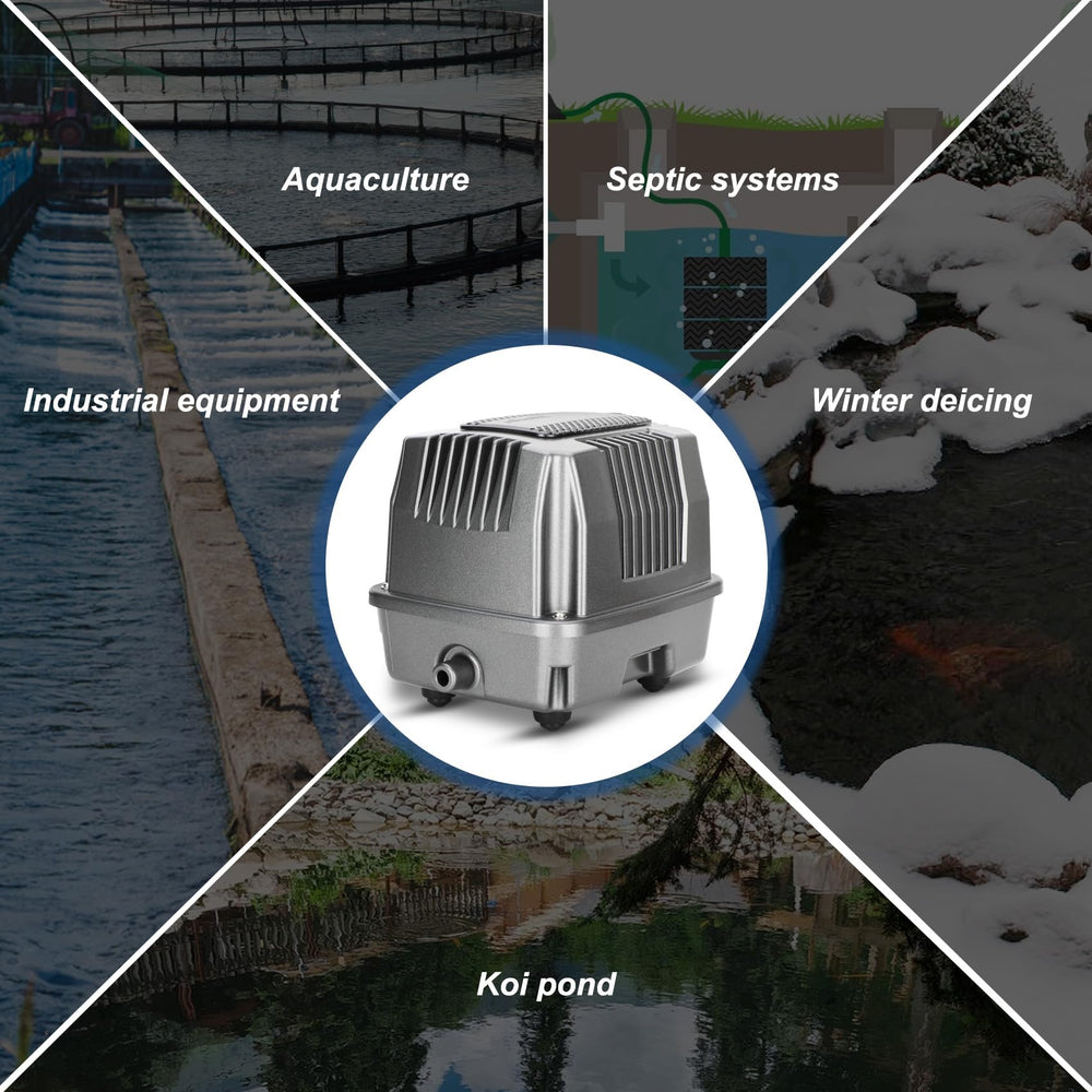 FERUERW aerator installed at backyard pond improving water movement benefit