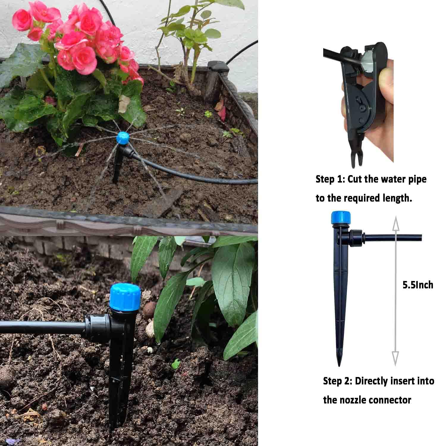 FesmTek in a garden wide shot illustrating tidy automated irrigation