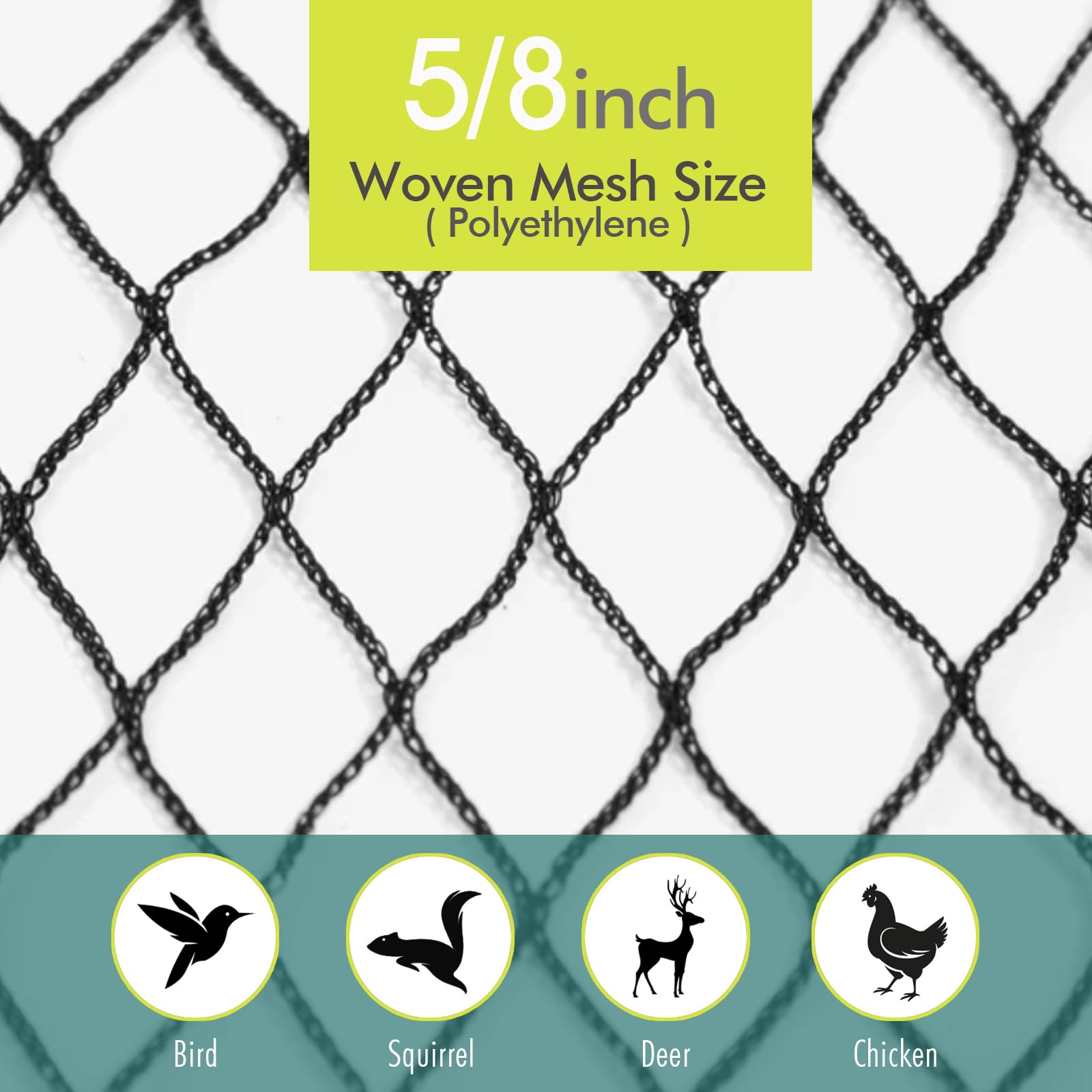 Fetanten net draped over chicken coop offering predator exclusion