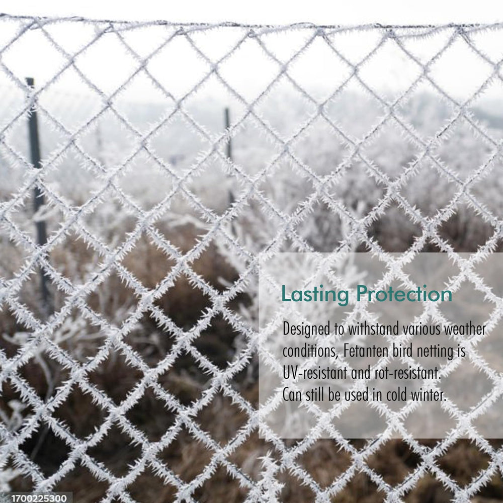 Fetanten net anchored with steel landscape staples providing secure hold