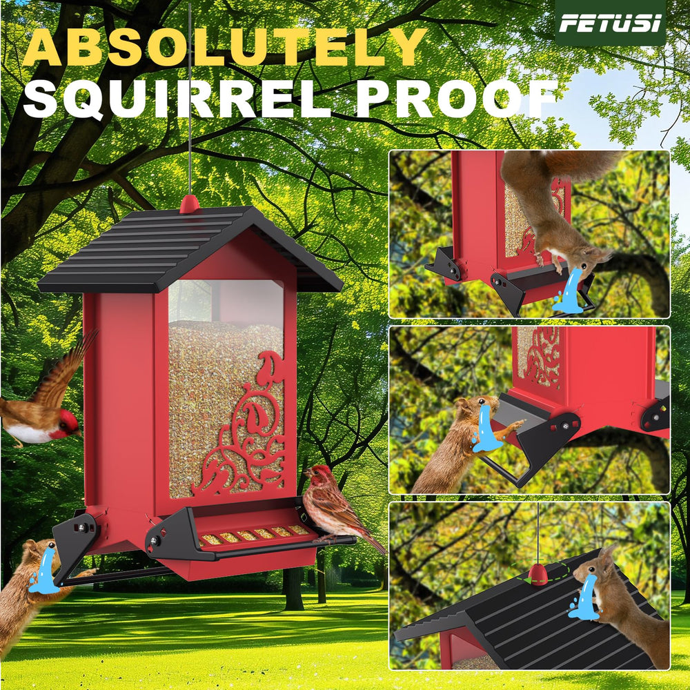 FETUSI top lid fastener detail demonstrating secure closure and preventing squirrels from opening lid