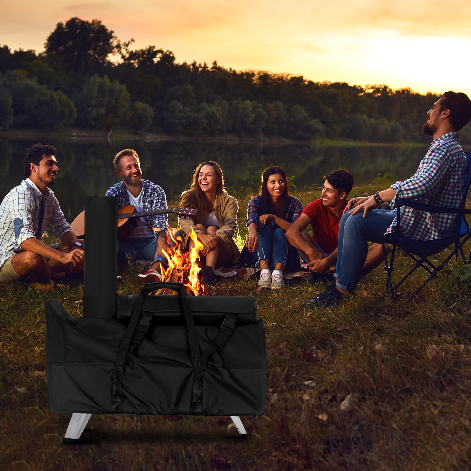 FEVERCOVER in backyard lifestyle scene keeping oven ready to use benefit