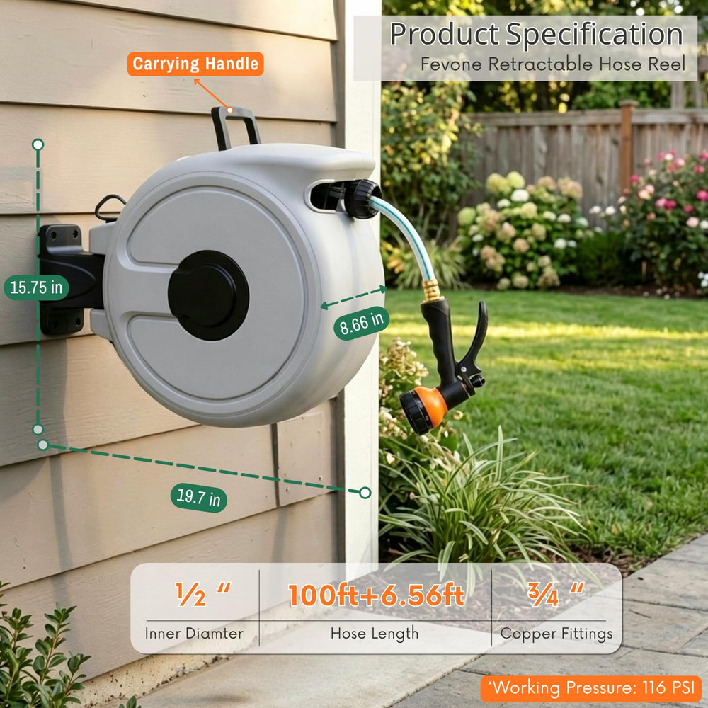 FEVONE lifestyle scene washing patio with nozzle for efficient cleaning benefits