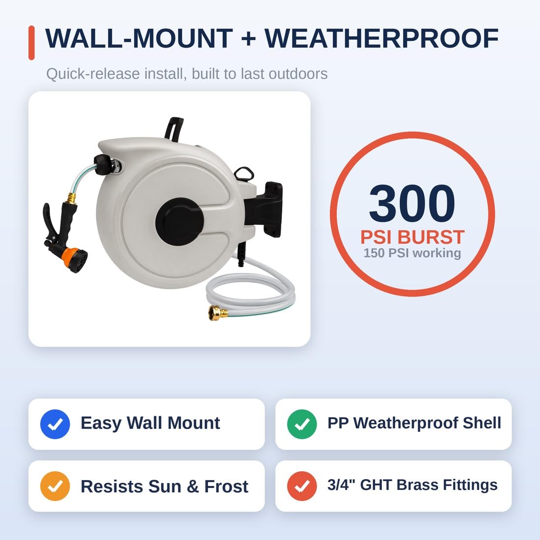 FEVONE swivel wall bracket mounted showing 180-degree pivot for coverage