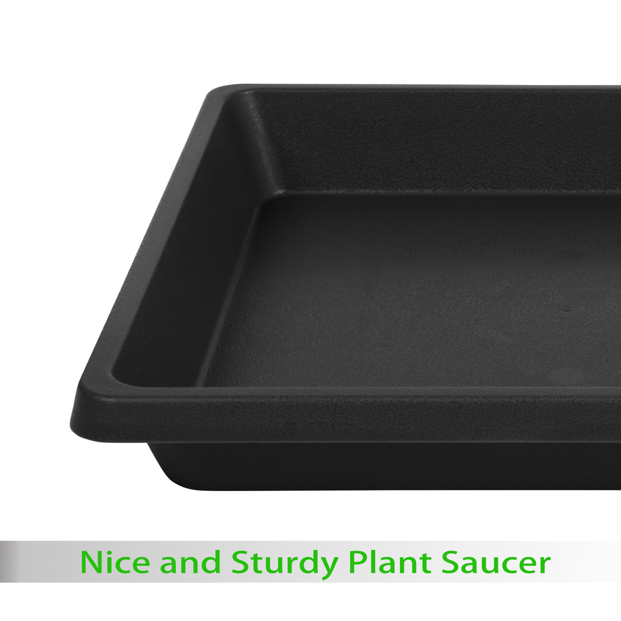 Feyvdzv large plant sitting in 20-inch saucer to catch water, protecting flooring