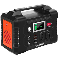 FF FLASHFISH front panel showing outlets and portable convenience