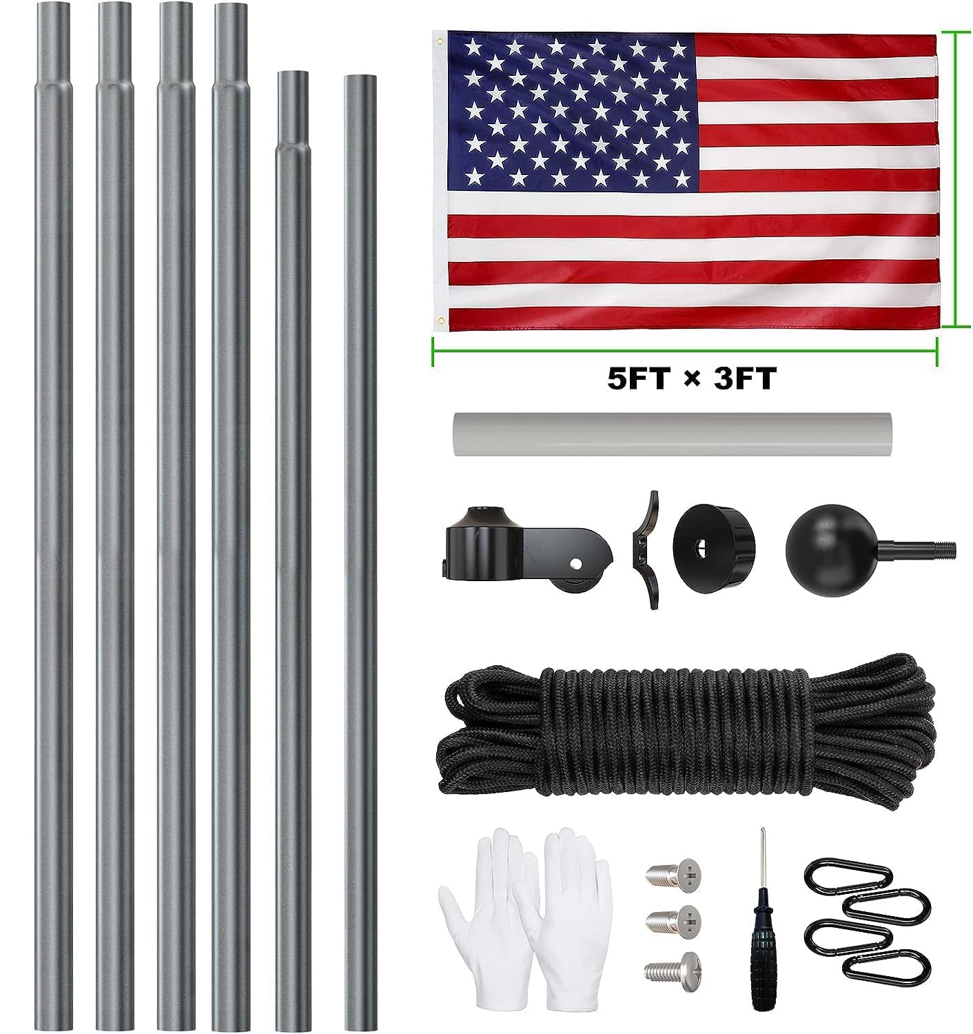 FFILY kit laid out with accessories showing complete installation convenience benefit