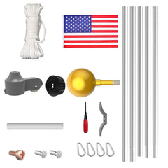 FFILY flag clips and black ball ornament showing secure attachments and classic look