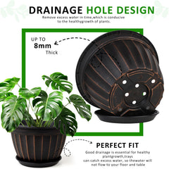 FGstyle image of drainage hole and matching saucer demonstrating mess-free watering
