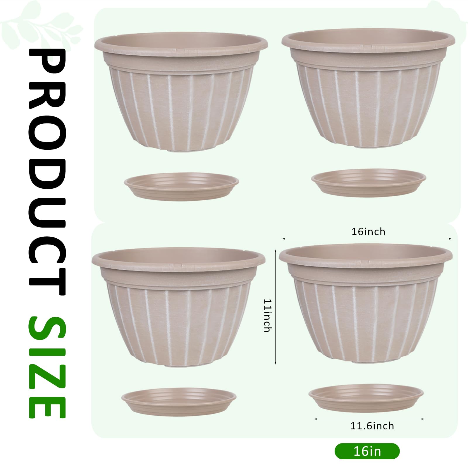 FGstyle hand beside pot showing 16-inch scale and easy portability