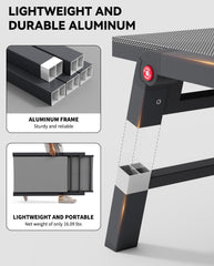 FHVIT adjustable backrest detail showing 5-position recline for comfort