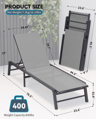 FHVIT chaise folded compact for easy storage and transport benefit