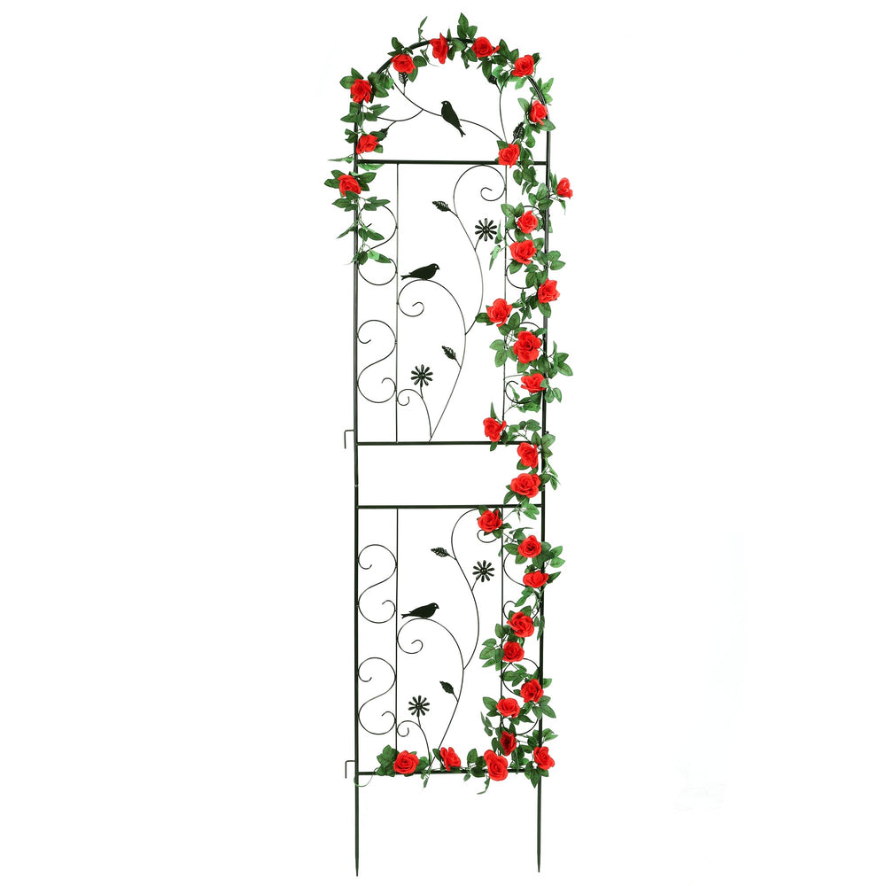 FHWTY front view assembled trellis showing full height and decorative support benefit