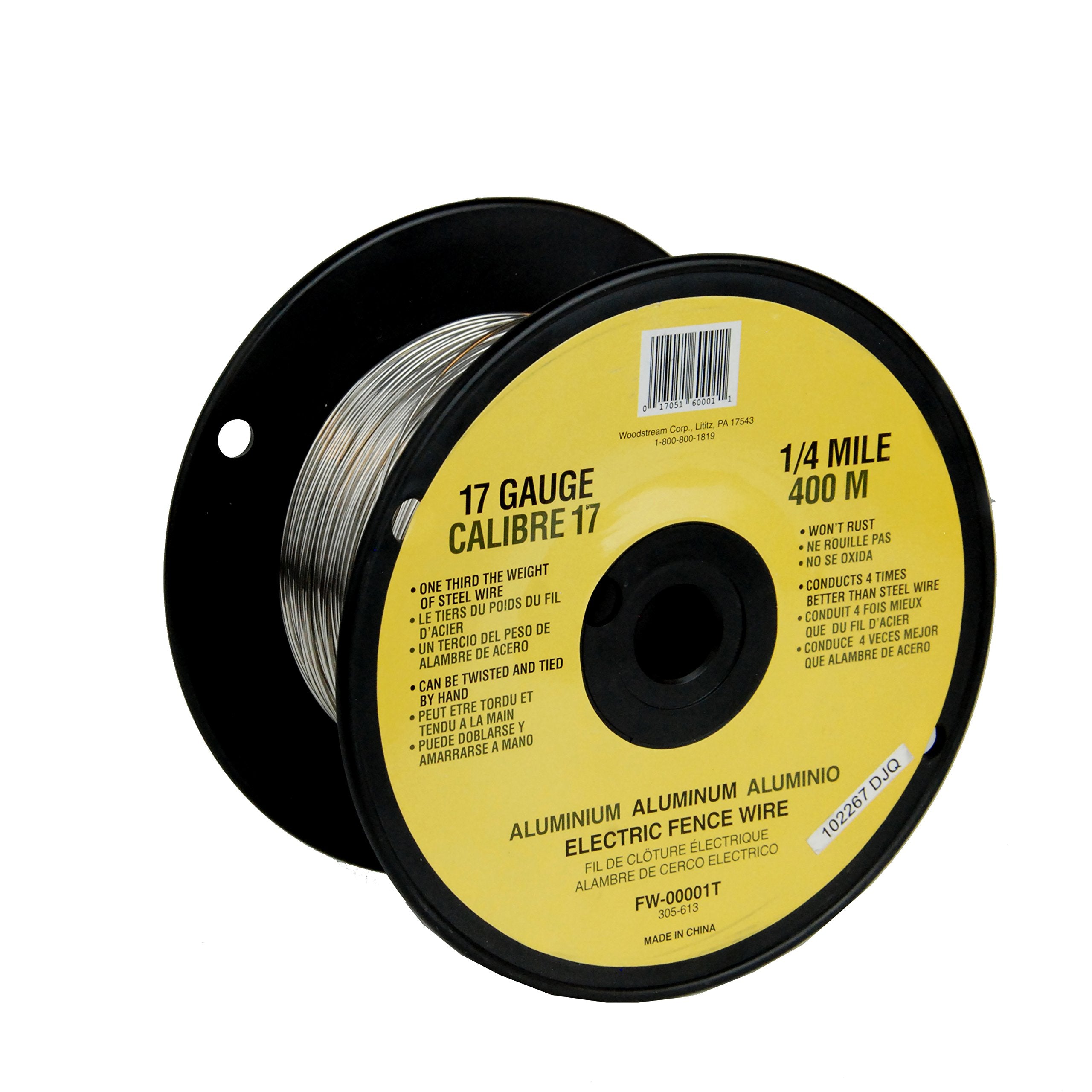 Fi-Shock Zareba close-up of 17 gauge aluminized wire strand highlighting rust-proof finish