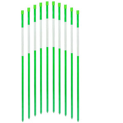 FiberMarker front pack of 20 green reflective driveway markers increasing nighttime visibility