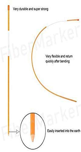 FiberMarker near snowplow path showing flexible rods that rebound and protect lawn edges