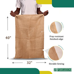 FIBEUSION close-up weave texture highlighting tight durable burlap