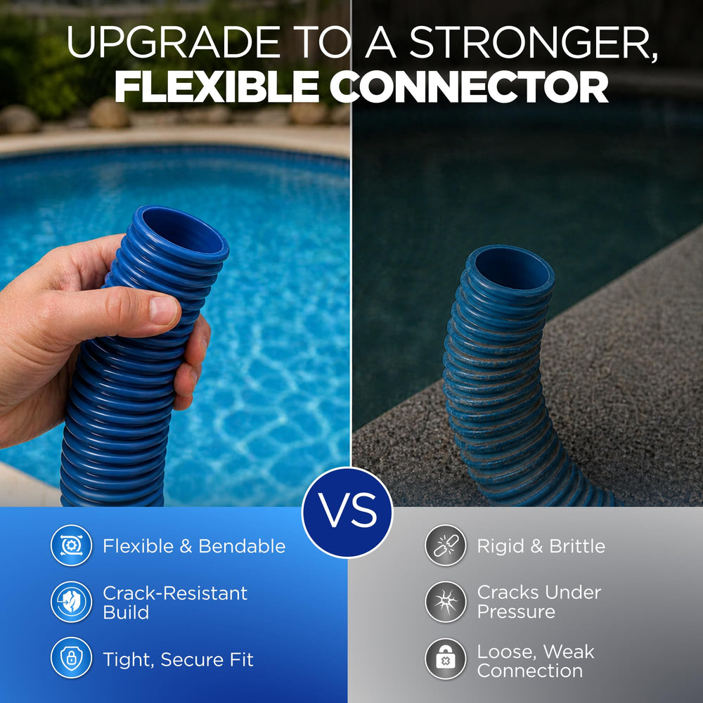 FibroPool two 3ft hoses side-by-side showing length and easy swap fit for above-ground systems
