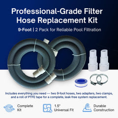 FibroPool reinforced hose cuff close-up showing durable connection protection