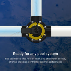 FibroPool inside view of 1.5-inch slip port for secure glued PVC connection
