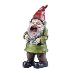 FICITI gnome placed in a garden setting adding eerie seasonal charm