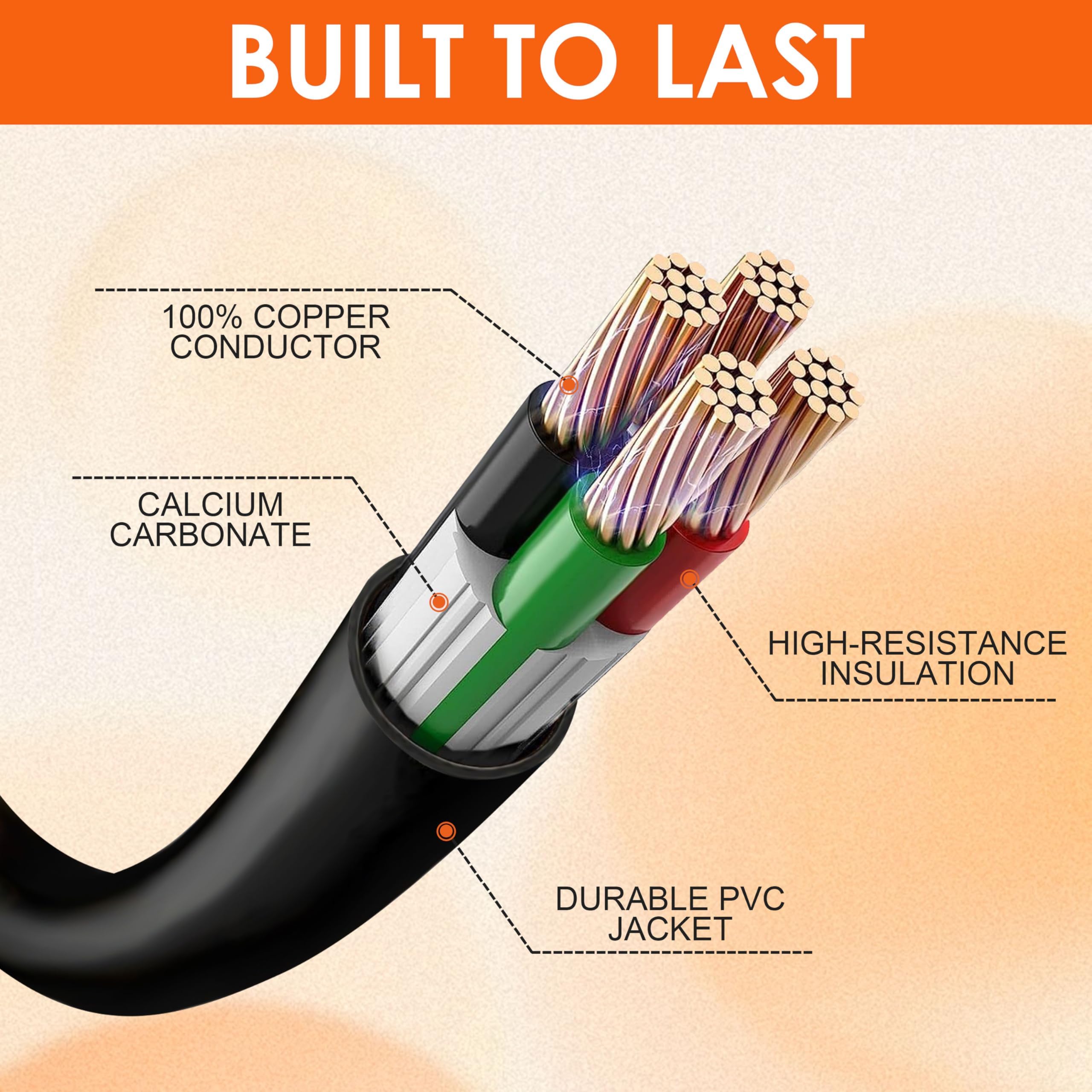 Ficstar 15ft cord laid out to show convenient reach and scale