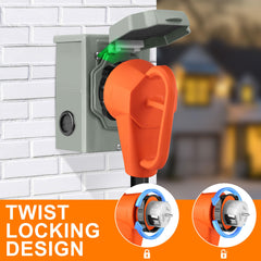 Ficstar waterproof twist-lock female connector protecting electrical contacts