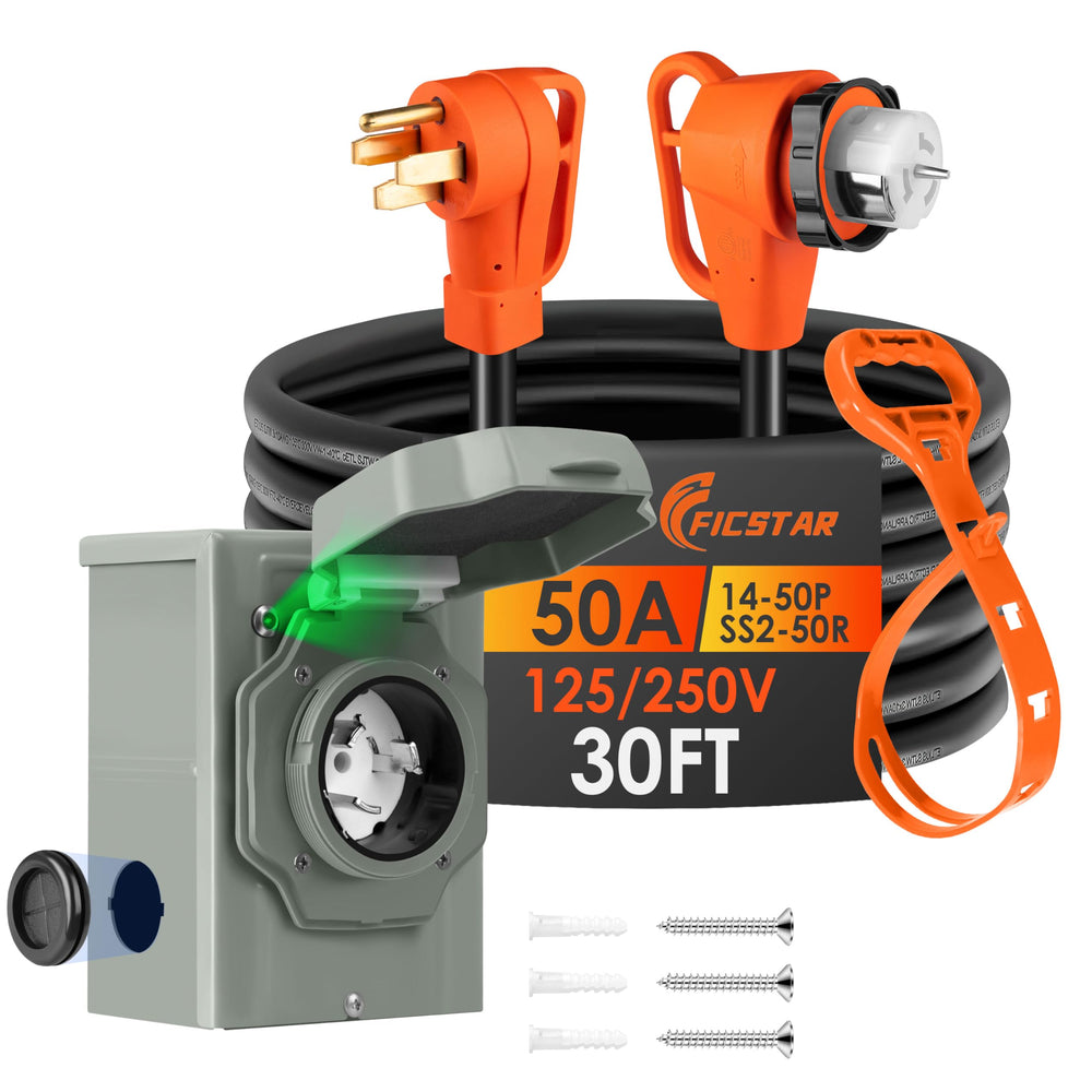 Ficstar kit front view showing included cord and inlet box for easy identification and purchase