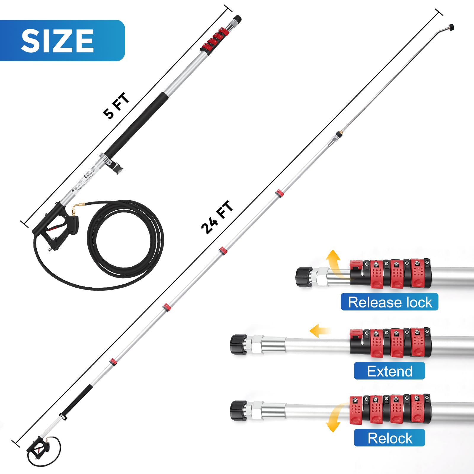 FIDISP wand fully extended beside person for length scale and reach