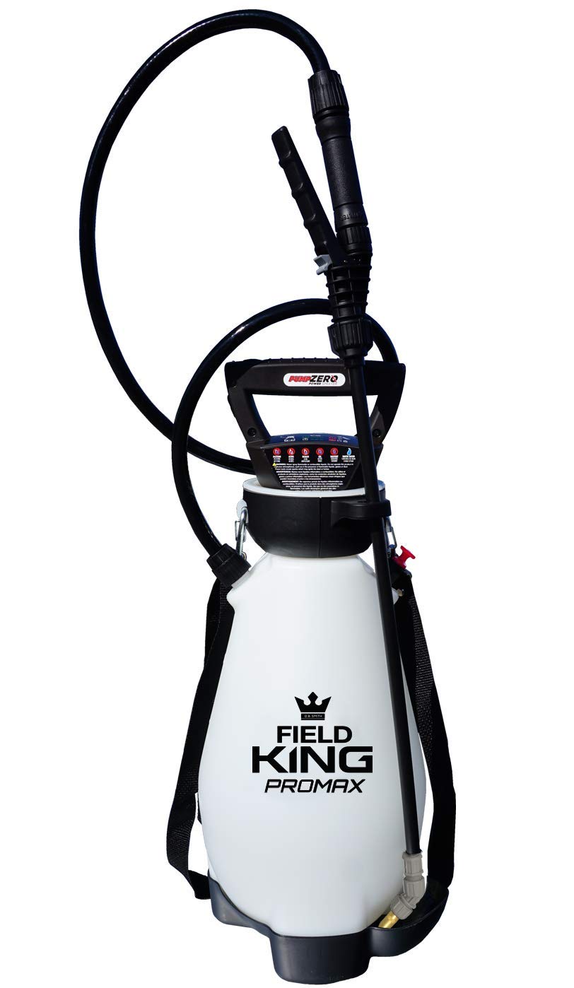 Field King front view of 2-gallon sprayer showing compact design and tank stability benefit