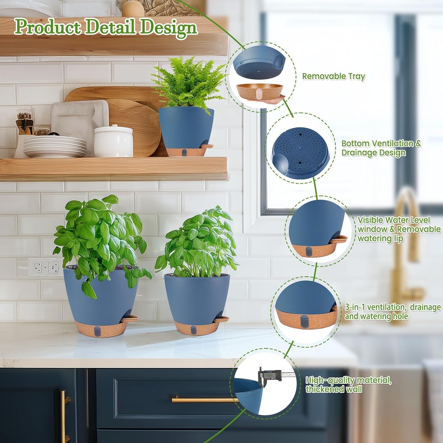 Fielda size comparison lined up illustrating the five different pot diameters