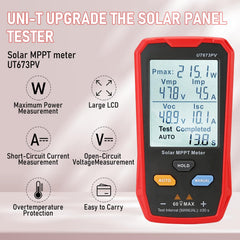 Fienzio UT673PV close-up of clear LCD enhancing quick, accurate readings