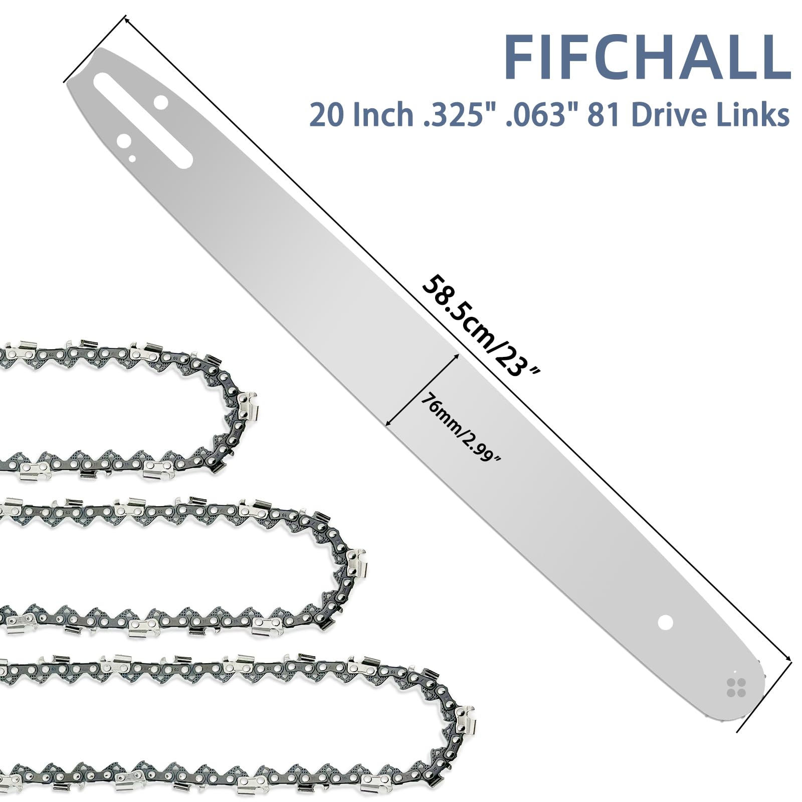 Fifchall bar groove detail showing lubrication channel for smoother cuts